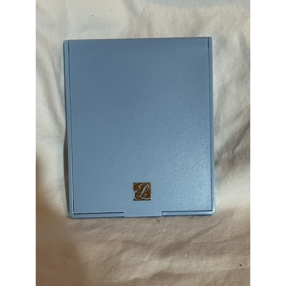Vintage Estee Lauder Makeup Mirror, Travel Folding Blue
